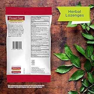 Traditional Medicinals Organic, Throat Coat Lozenges, Lemon Ginger Echinacea - Herbal Cough Drops, Helps Soothe Sore Throat - Non-GMO, Stimulant-Free - 16 Count