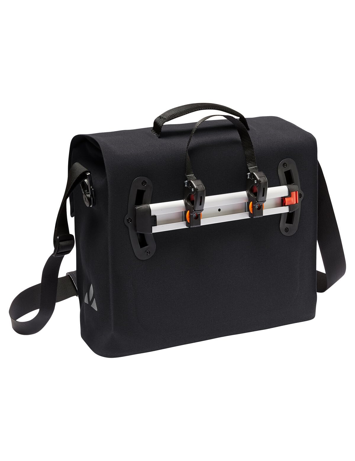 VAUDE Fahrrad Hinterradtasche Bayreuth IV M, 12 Liter, Office- Tasche mit Schultertragegurt, wasserdicht verschweißt, Made in Germany, black, Einheitsgröße