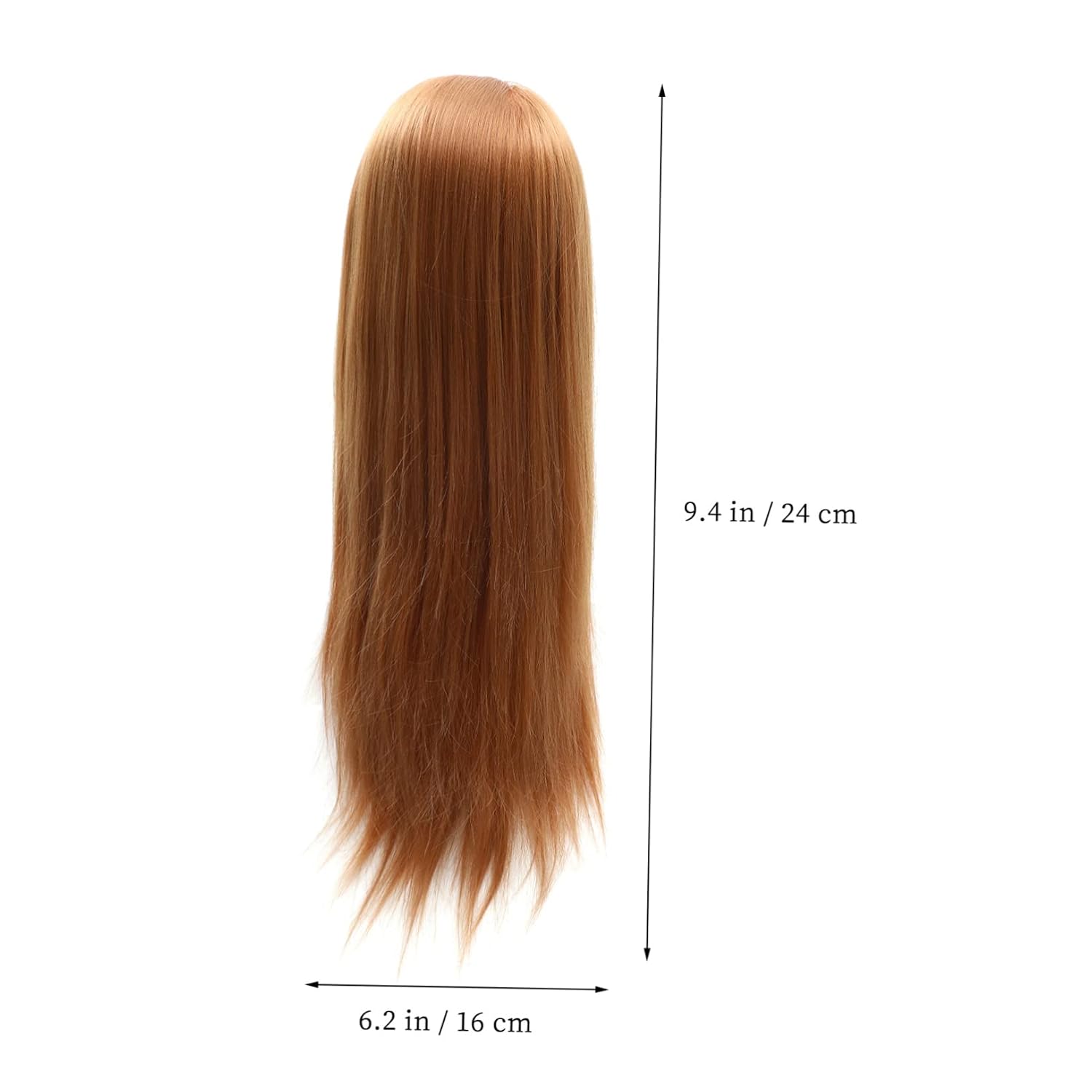 Vaguelly Golden Hair Training Head Mannequin for Cosmetology Practice 1 Piece Realistic Size for Braiding and Styling for Hairdressers and Students