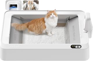 PETKIT Open Top and AI Camera Self-Cleaning Cat Litter Tray, Urinary Health Monitor, Automatic Cat Litter Box, Smart Robot with 2-Way Shaving/5G WiFi/Safety Sensors/Multi Cat Odor Control
