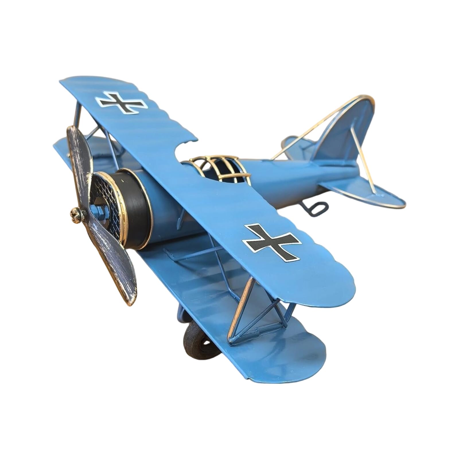 Xinsheinelry Metal Iron Biplane Plane Aircraft Model Hanging Plane Handicraft Ornament Desktop Decoration Home Decors Photo Props Metal Iron Aircraft Biplane Model
