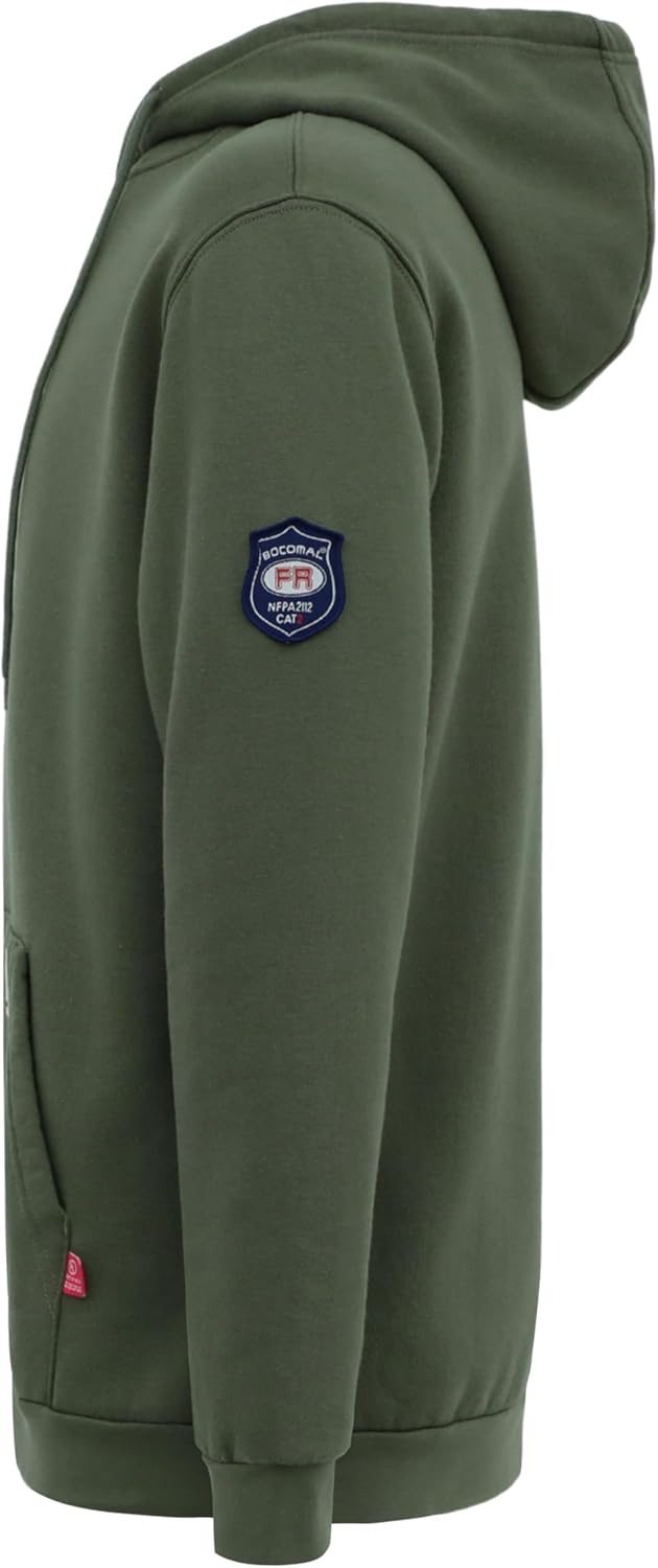 BOCOMAL FR Hoodies Pullover 10.5oz Cotton Fleece Flame Resistant Hooded Sweatshirts - Image 3