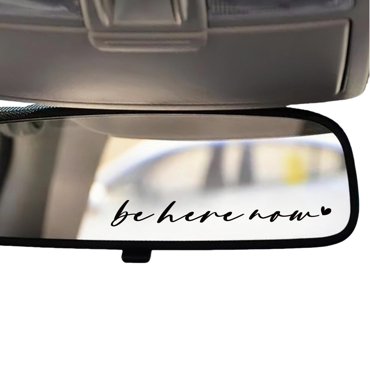 3PCS Be Here Now Car Decal, Rearview Mirror Sticker, Car Mirror Decal, Car Accessories for Women, Motivational Car Sticker, Self Affirmation Vinyl,