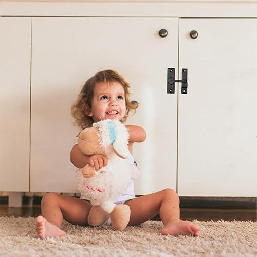 Miniatura 4 de Cerradura con cierre abatible para seguridad en el hogar, LISHAN Flexibilidad, doble propósito, apertura izquierdaderecha de 90180 grados, puertas