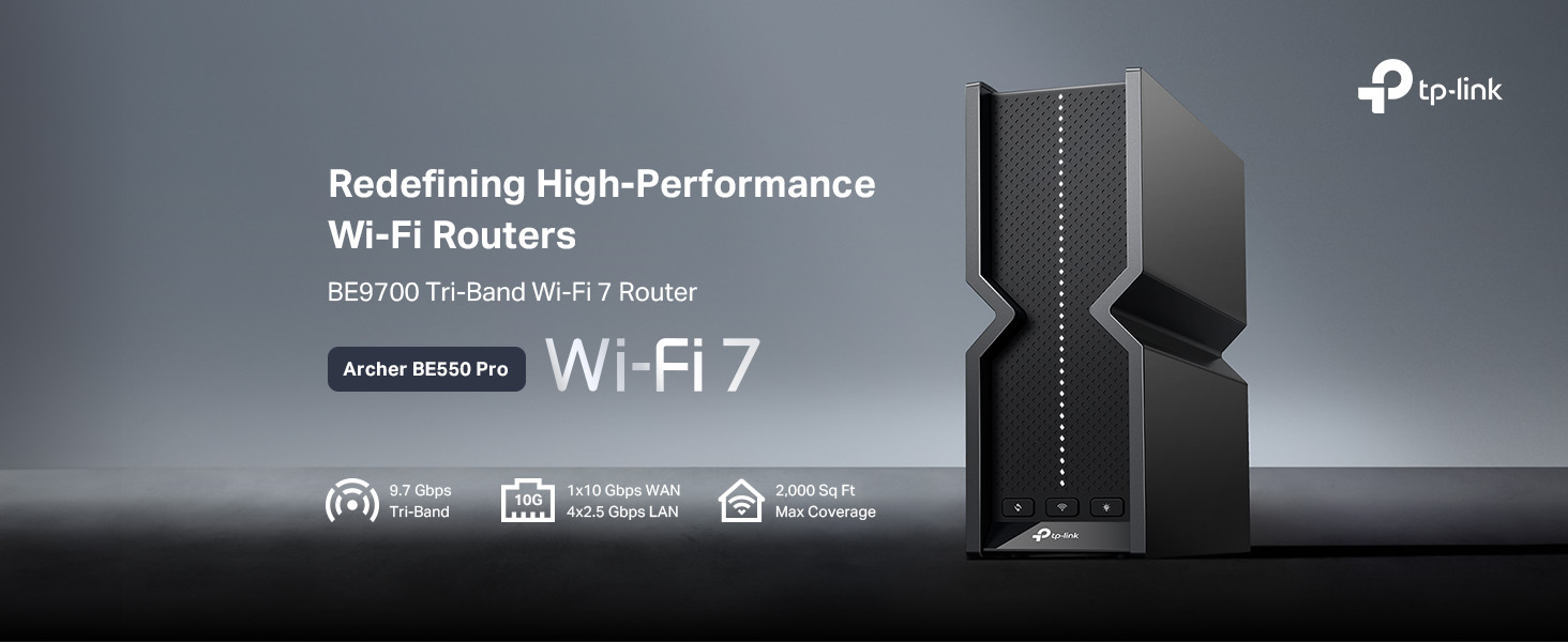 Amazon.com: TP-Link Tri-Band BE9700 WiFi 7 Router Archer BE550 Pro