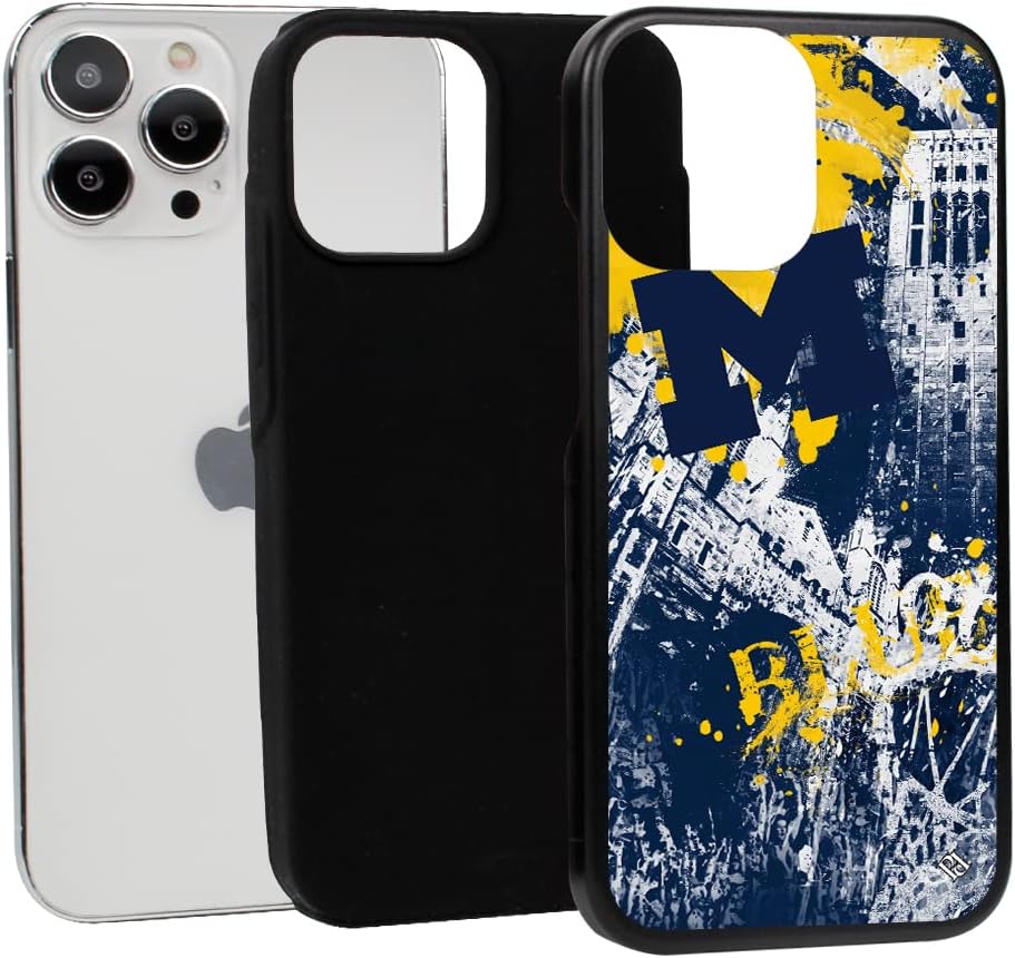 Guard Dog Case Compatible with iPhone 14 Pro Max - Military Grade - Rugged Two Piece Protection - Collegiate Licensed - Michigan Wolverines - by Paulson Designs