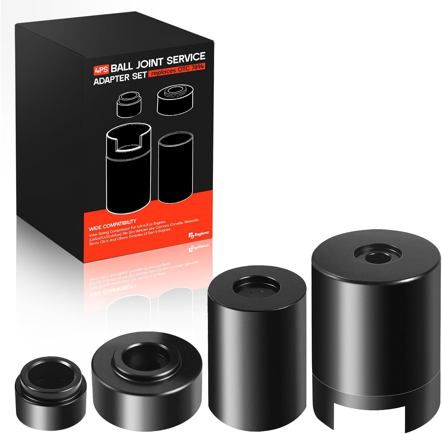 Rogierra 4PCS Ball Joint Service Adapter Set for Jeep & Dodge – Upper and Lower Ball Joint Press Tool for Removal & Installation – Compatible with Jeep/Dodge Models- Replacement for OTC 7894