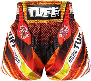 Sport Boxeo Muay Thai Pantalones cortos de micro tela para entrenamiento de artes marciales, Rojo moderno., XL, Rojo moderno.