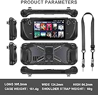 Vista 6 de Dteck Funda con función atril para Steam Deck, a prueba de golpes, antideslizante, antiarañazos, protección de cuerpo completo, protector