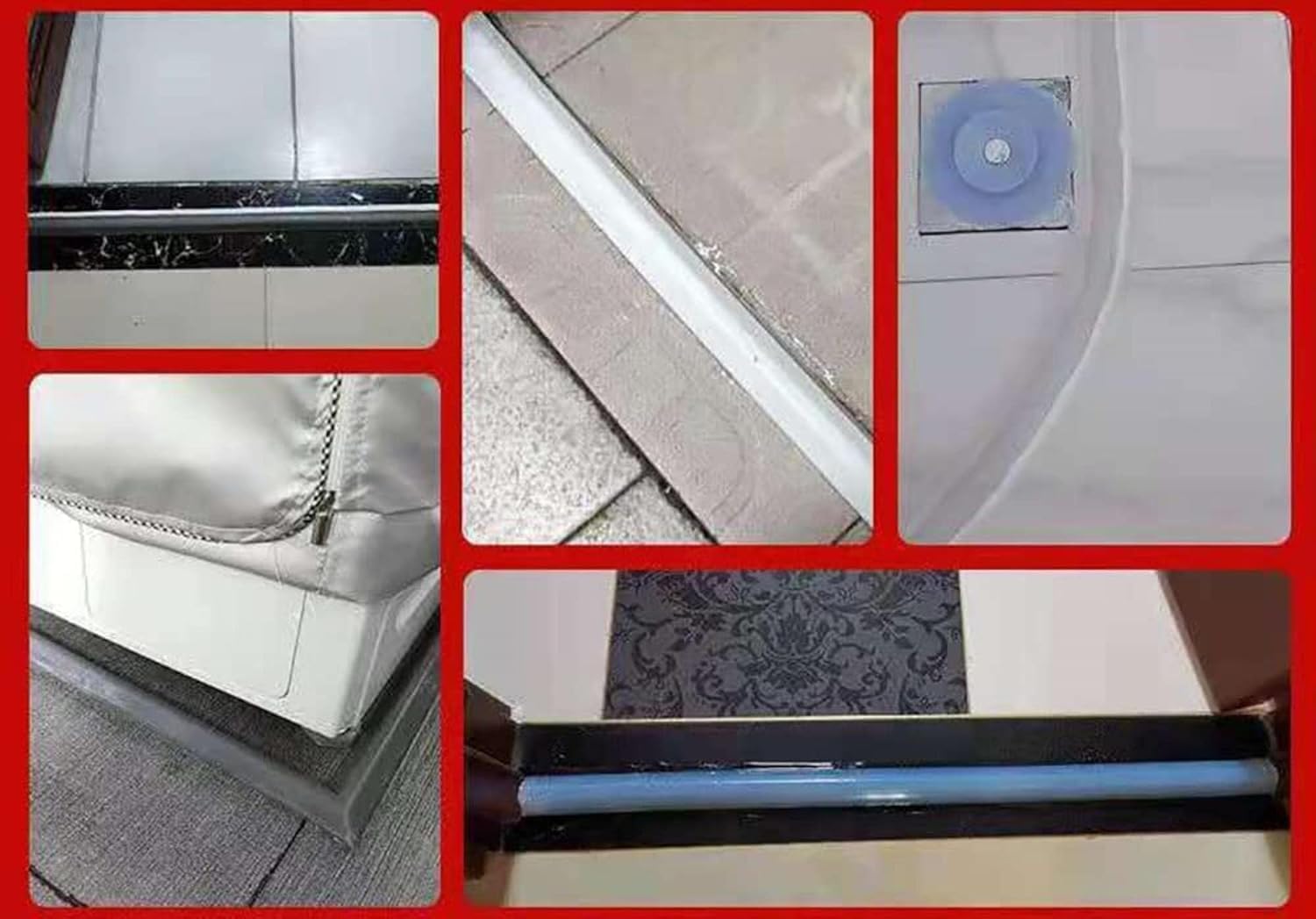 KEuLen Barriera Doccia Ferma Acqua, Barriera per Doccia, Barriera d'Acqua for lavello in Gomma siliconica da Cucina, paraspruzzi d'Acqua, Striscia di ritenzione dell'Acqua Pieghevole(White)