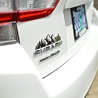 Vista 4 de Calcomanías de árbol de montaña de nieve de 7 pulgadas para automóvil, logotipo gráfico de montañas, calcomanías de insignia de alta calidad