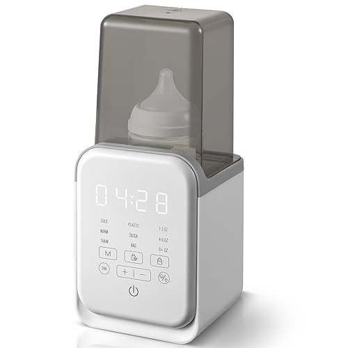 Calentador de biberones rápido 10 en 1 para leche materna y fórmula, calentador de leche para bebés con control inteligente de temperatura y luz