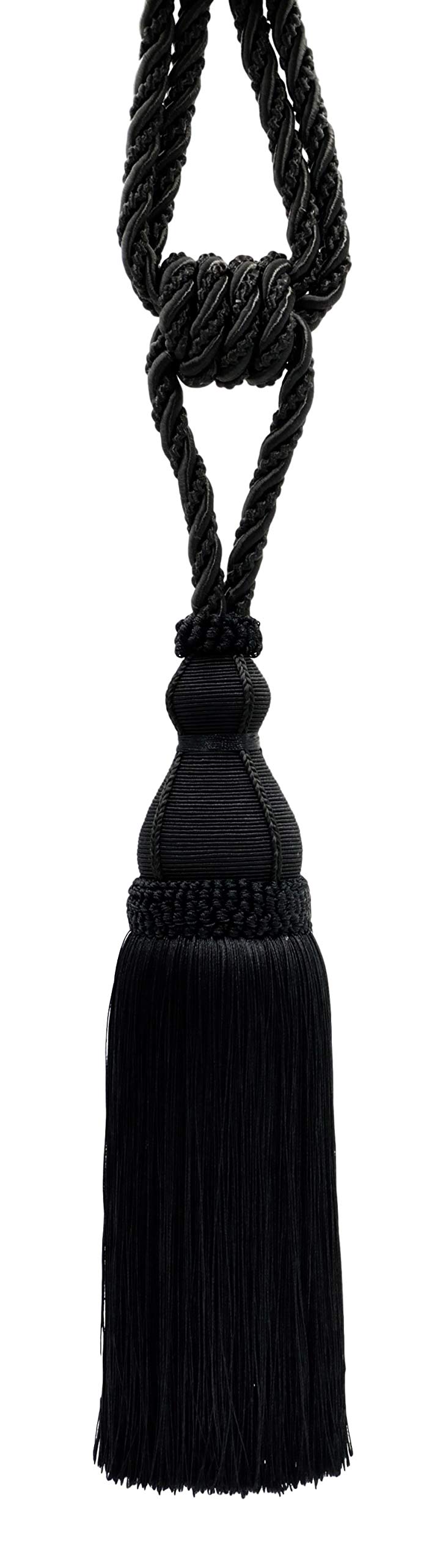 DÉCOPRO Tassel Tieback, Style# TBH15, Color# K9 - Pure Black [Sold Individually]