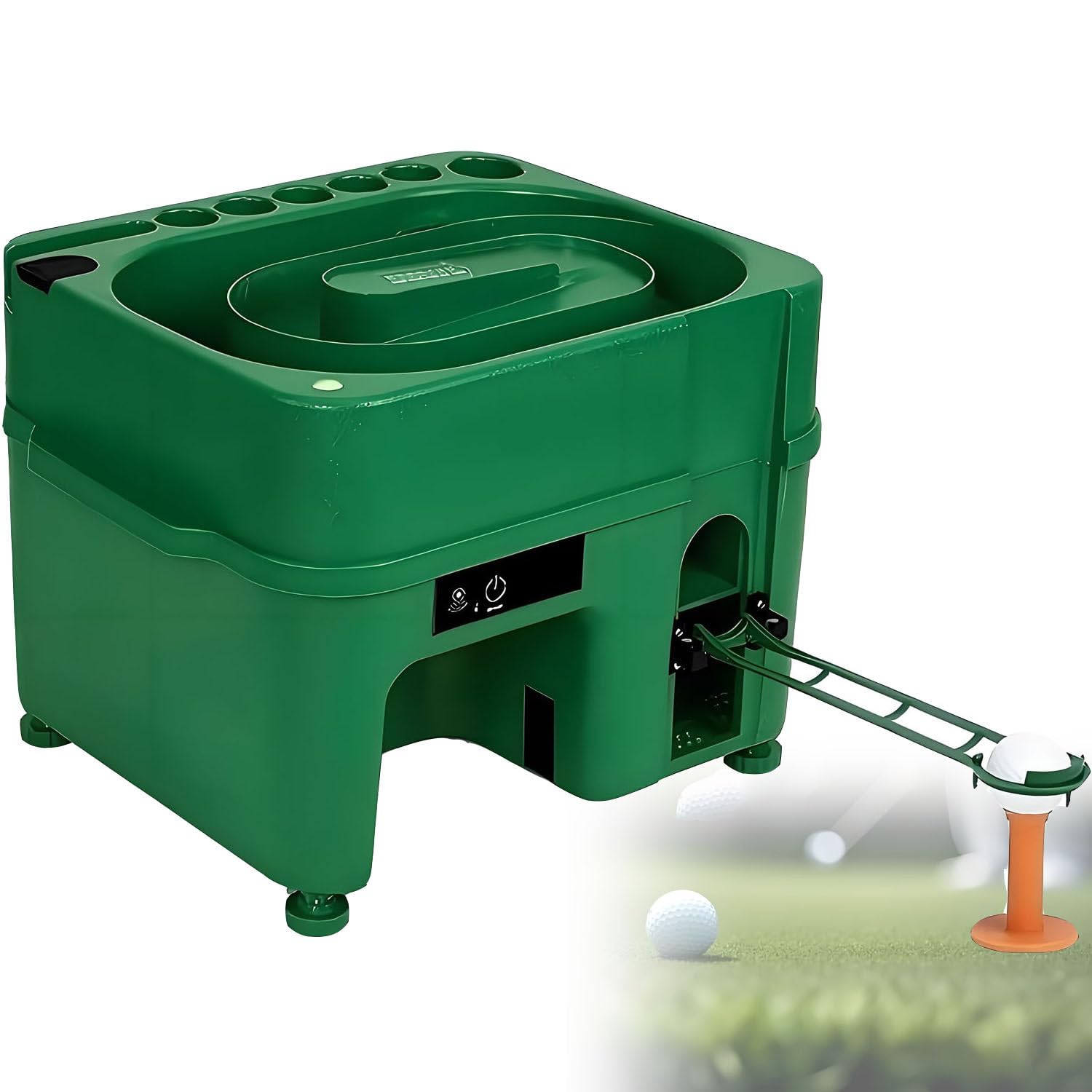 AiODiO Electric Golf Ball Dispenser, 40-Ball Capacity, 6 Club Sockets
