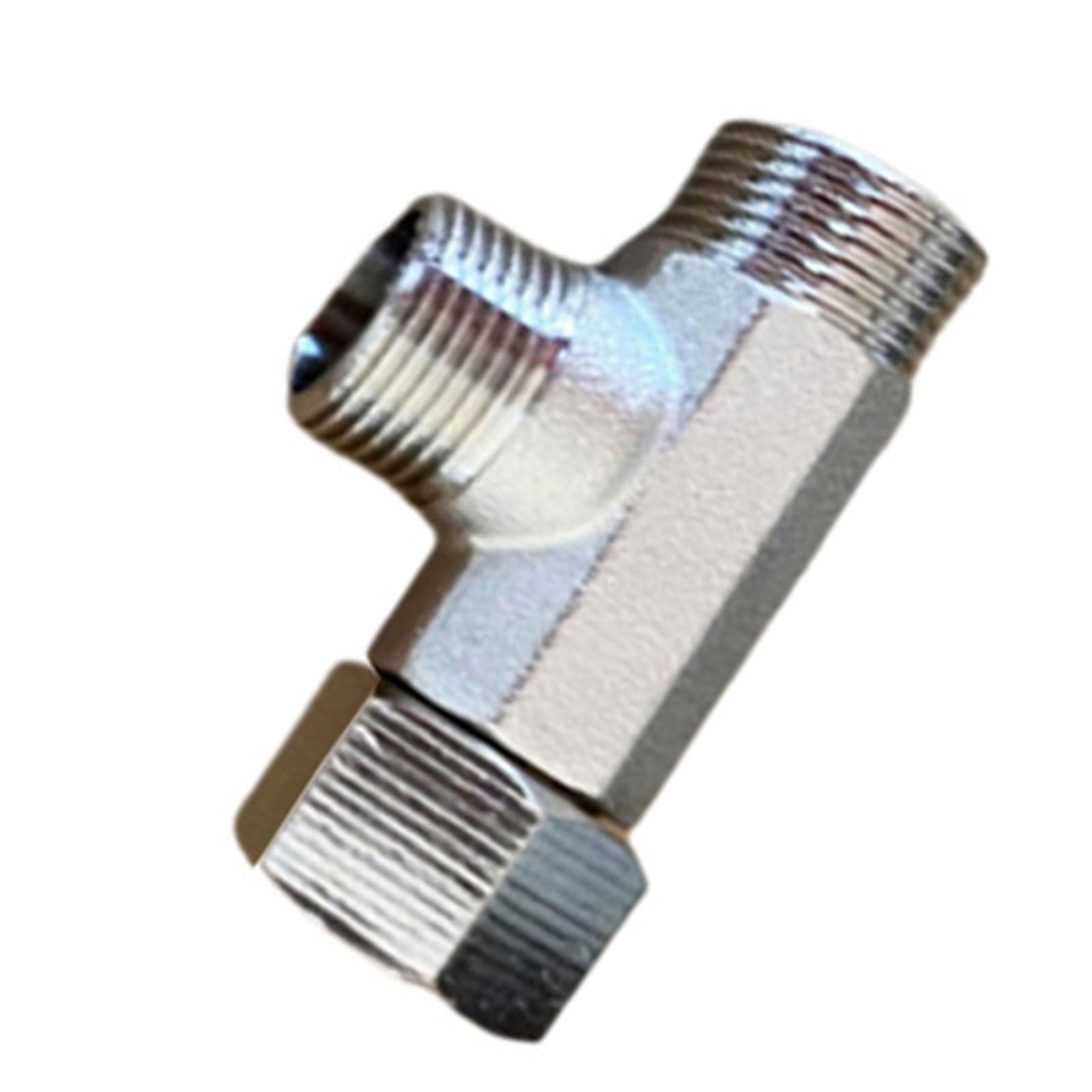 Buxuaaaa F Multifunction Brass T Adapter Valves Compression Itting Angles Stop Valves Connector Or Secure Toilet & Bidet Attachment Bidet Hose Adapter