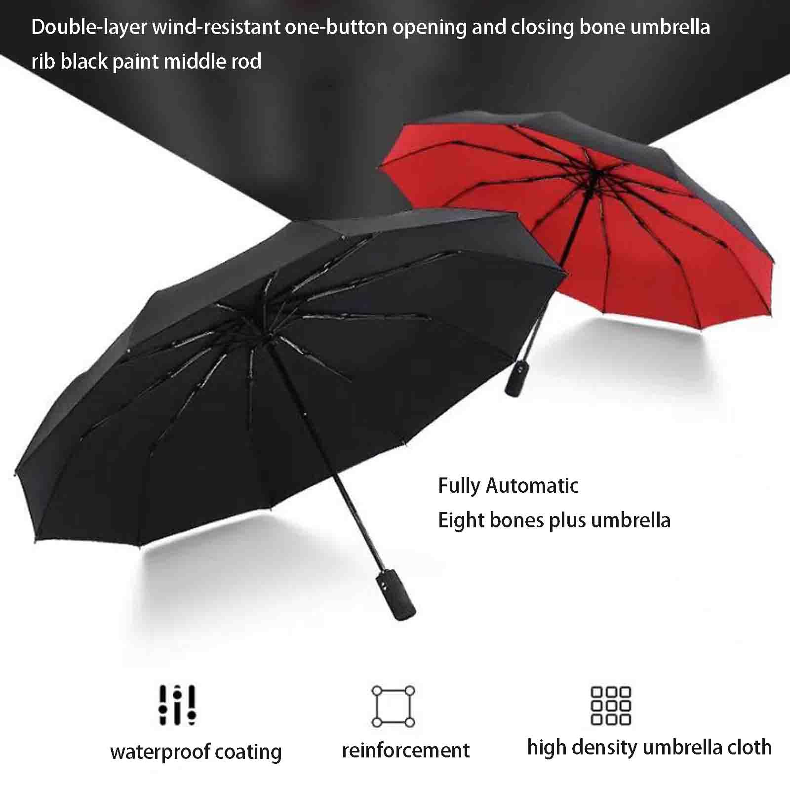 Parasol golfowy, automatyczny otwarty parasol golfowy duży ponadgabarytowy podwójny baldachim wentylowane wiatroszczelne wodoodporne parasole w sztyfcie (Red 53 inch)