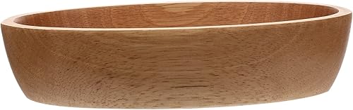 Zerodeko Cuenco de madera para servir ensalada, cesta de frutas, aperitivo, bandeja para aperitivos, postres, bandeja de dulces, lavado de verduras,