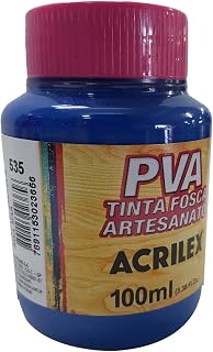 Tinta PVA Fosca para Artesanato Acrilex 100 ml Azul Mar - 535