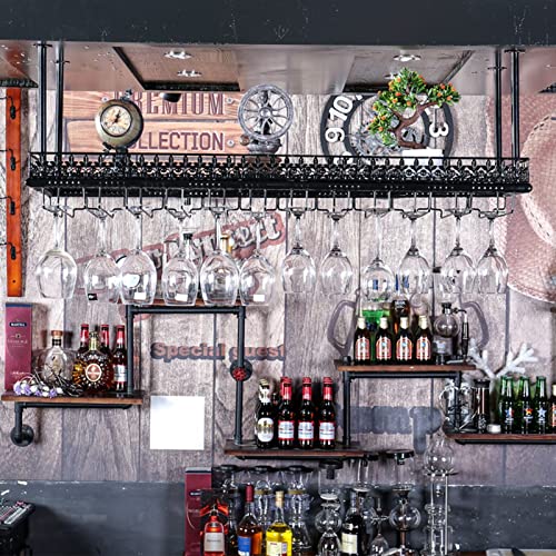 Range-bouteilles suspendu avec support verres : optimisez votre bar - 5