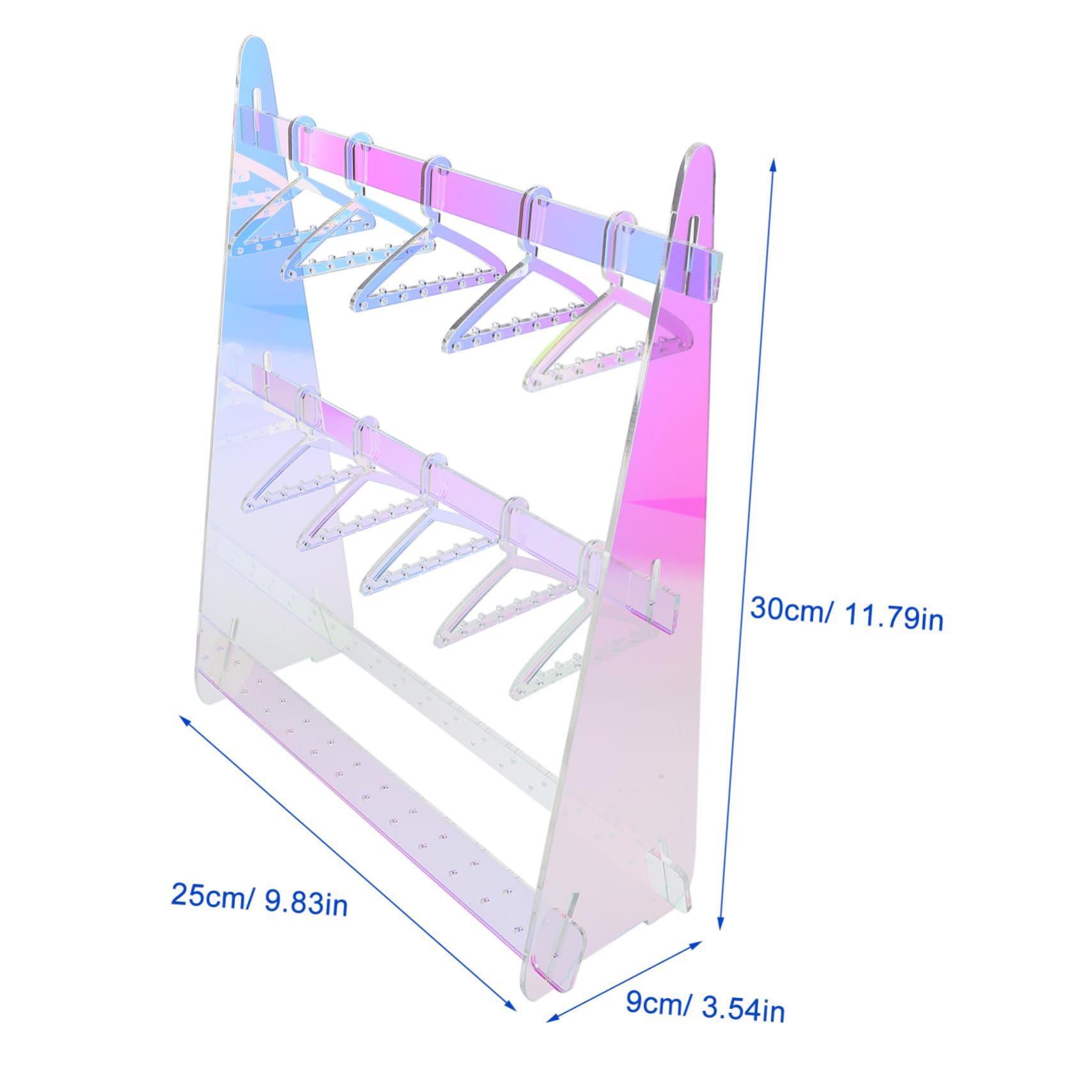 Cabilock 1Set Acrylic Jewelry Display Hanging Organizer for Earrings Necklaces Bracelets Rings Desktop Jewelry Holder Women Elegant Design
