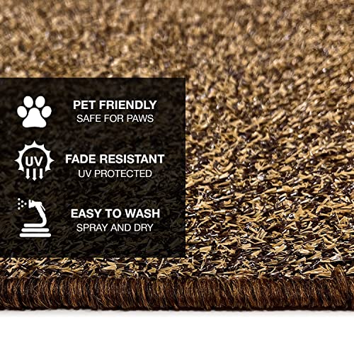Prest-O-Fit 2-0201 Wraparound Radius Rv Step Rug Brown 22 In. Wide #TOP5