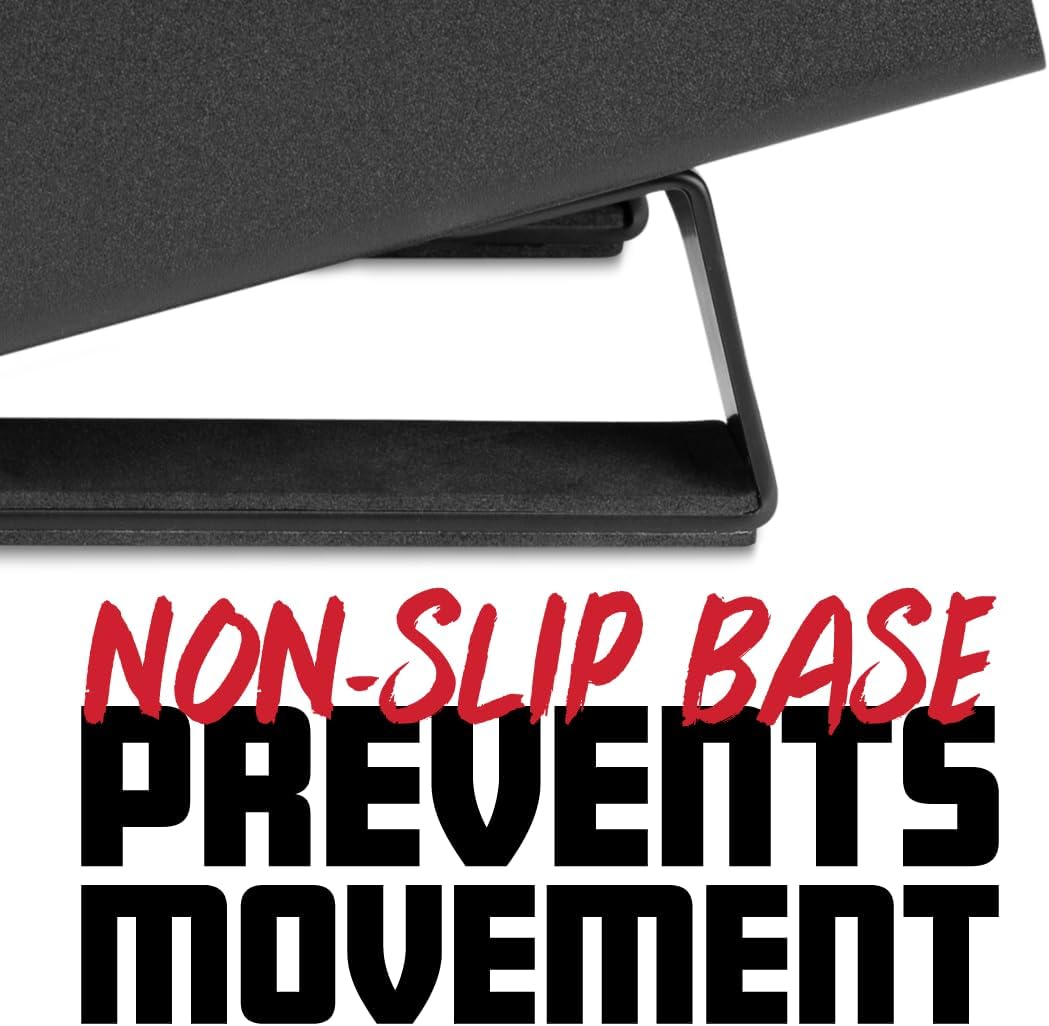 Gator Frameworks Desktop Wedge Stands for Small to Medium-Size Computer Speakers & Studio Monitors – Set of 2 (GFW-SPKSTMNDSK-WDG)