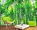 Adesivo murale carta da parati Carta da parati paesaggio di bambù verde soggiorno camera da letto TV decorazione murale carta da parati paesaggio naturale per pareti 3 d