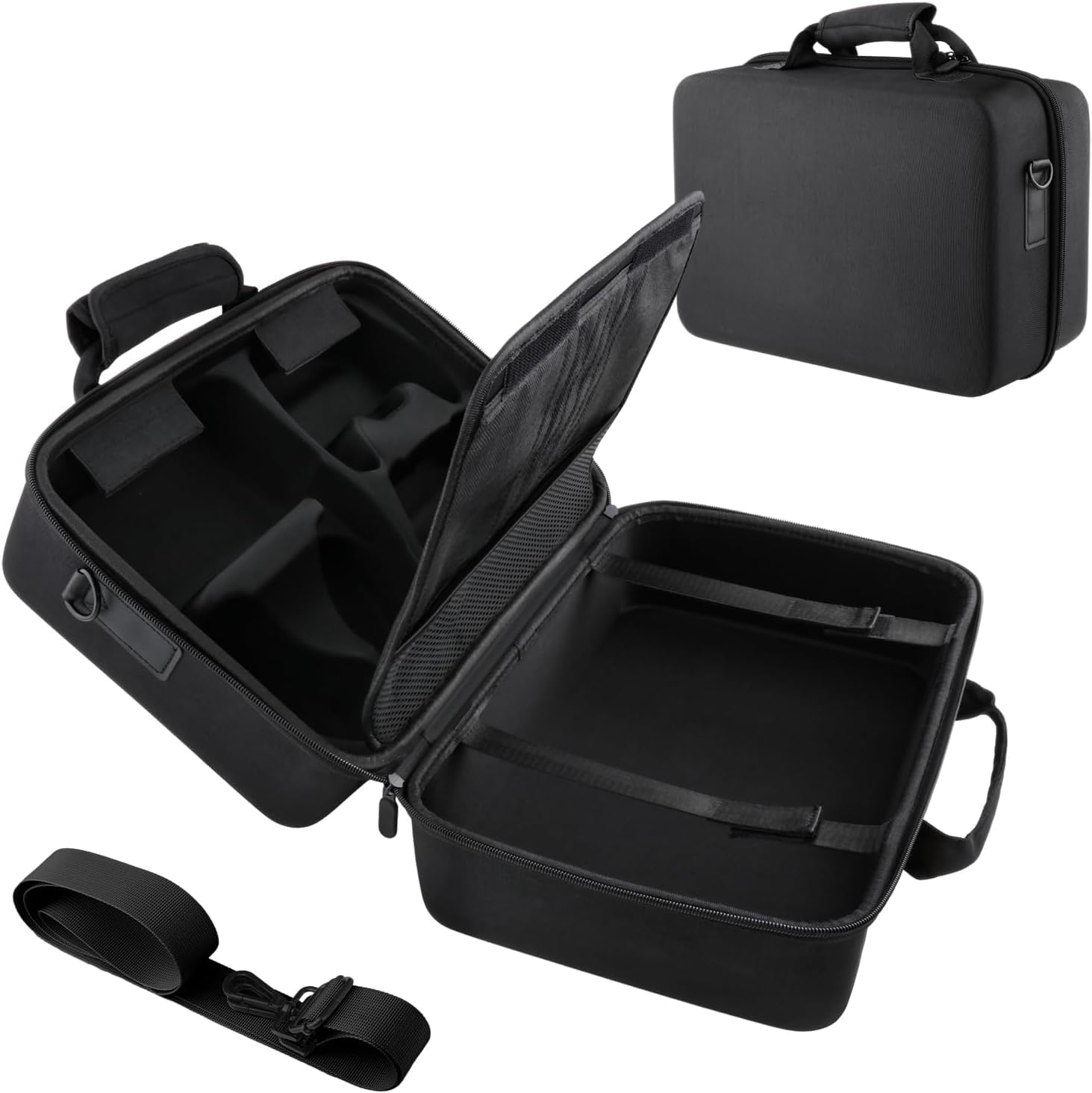 Estuche rígido de transporte para PS5 - Bolsa de viaje delgada compatible con consola PS5, bolsa de almacenamiento para controladores PS5 DualSense, auriculares y accesorios para juegos, negro
