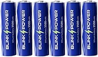 Vista 1 de Blinkspower™ Baterías de litio AA, paquete de 4 baterías de litio de 3500 mAh NO.1 duraderas de 1.5 V doble A
