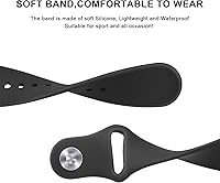 Vista 9 de Compatible con Garmin Vivoactive 4 Bands, Garmin Venu 2 Band para mujeres y hombres, correa de repuesto de silicona suave de 0.866 pulgadas