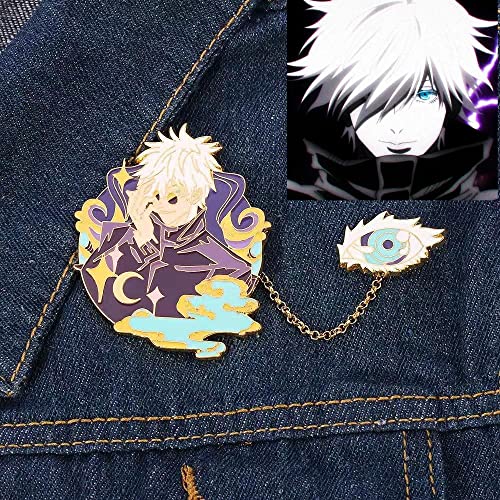 Jjk Satoru Gojo Enamel Pin - Geto & Yuta Okkotsu Anime Cosplay Pins - Christmas Gifts For Kids Girls Teens Women Men And Fans #TOP2