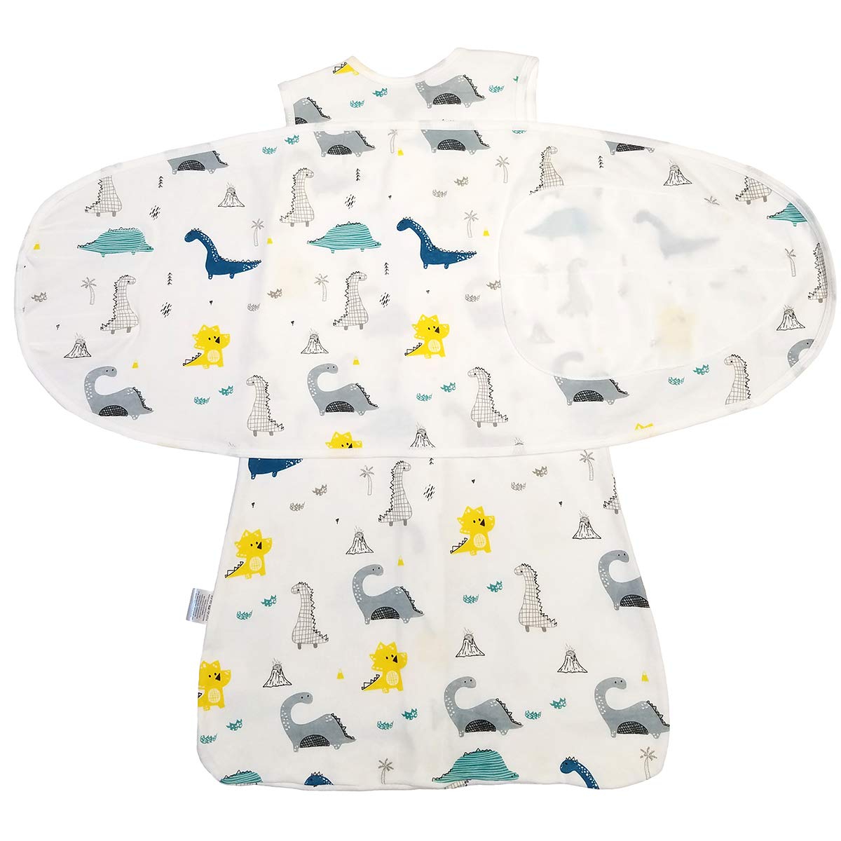 Swaddle Sack for Baby Dinosaur Pattern Cotton 3-Ways Adjustable Swaddles Wearable Blankets for Newborn Baby 4 Month 6 Month 3-9 Months, 4 Season (Blue Dinosaur)