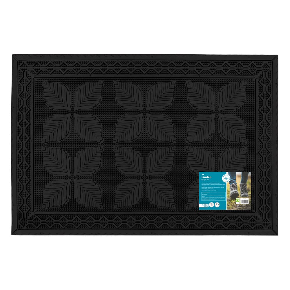 JVL Homewares - Rubber Scraper Doormat - 40 x 60cm