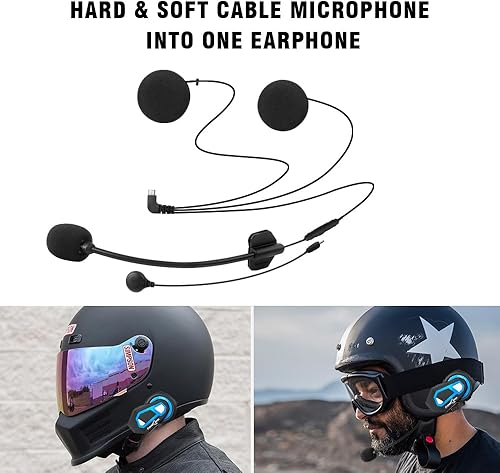 Miniatura 7 de FreedConn T-Max Pro V5.0 Casco de motocicleta Bluetooth Intercomunicador Auriculares Kit de sistemas de comunicación con cancelación de ruido