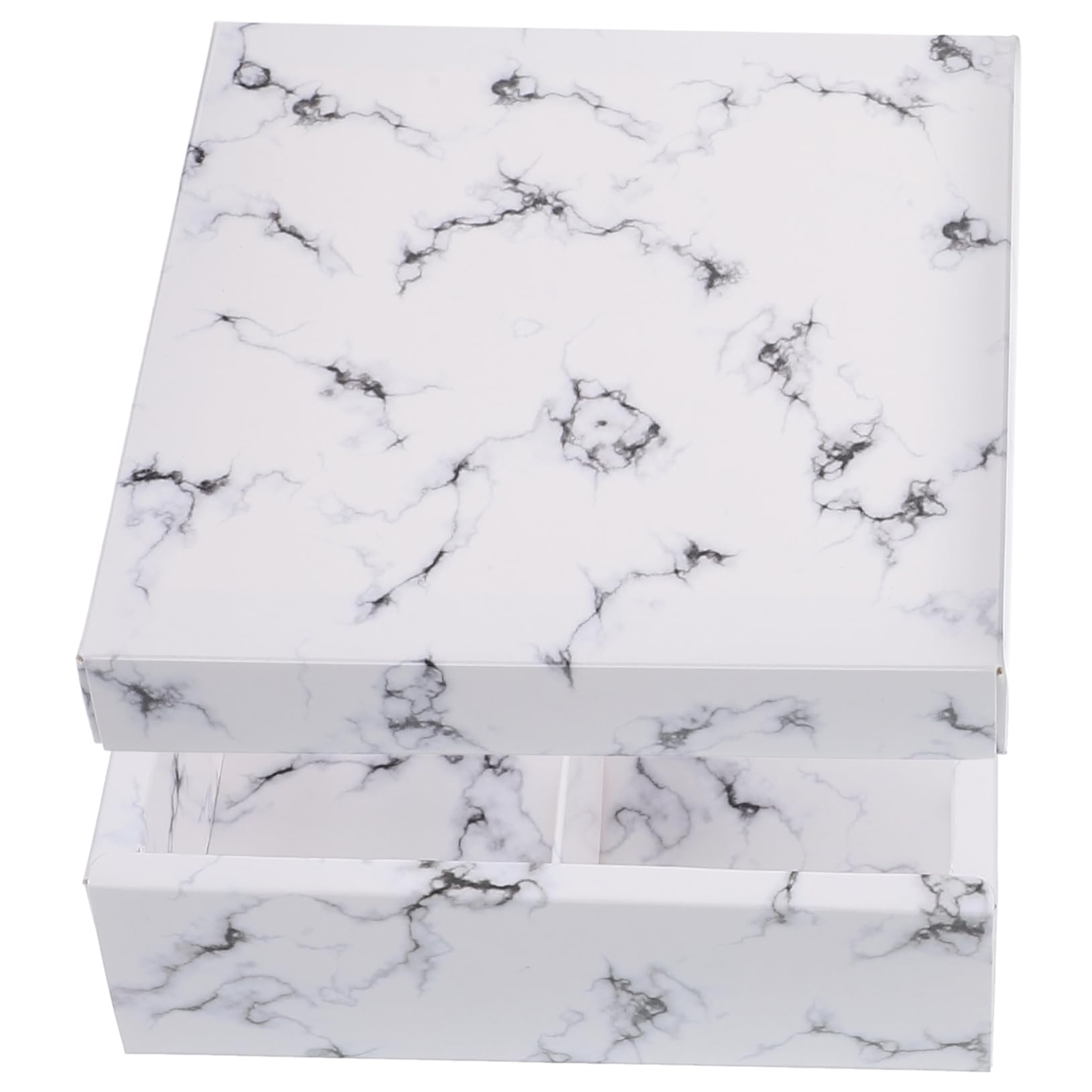 TOPBATHY Scatola per Dolci Marmo Bianca 10 Pezzi in Carta per Feste