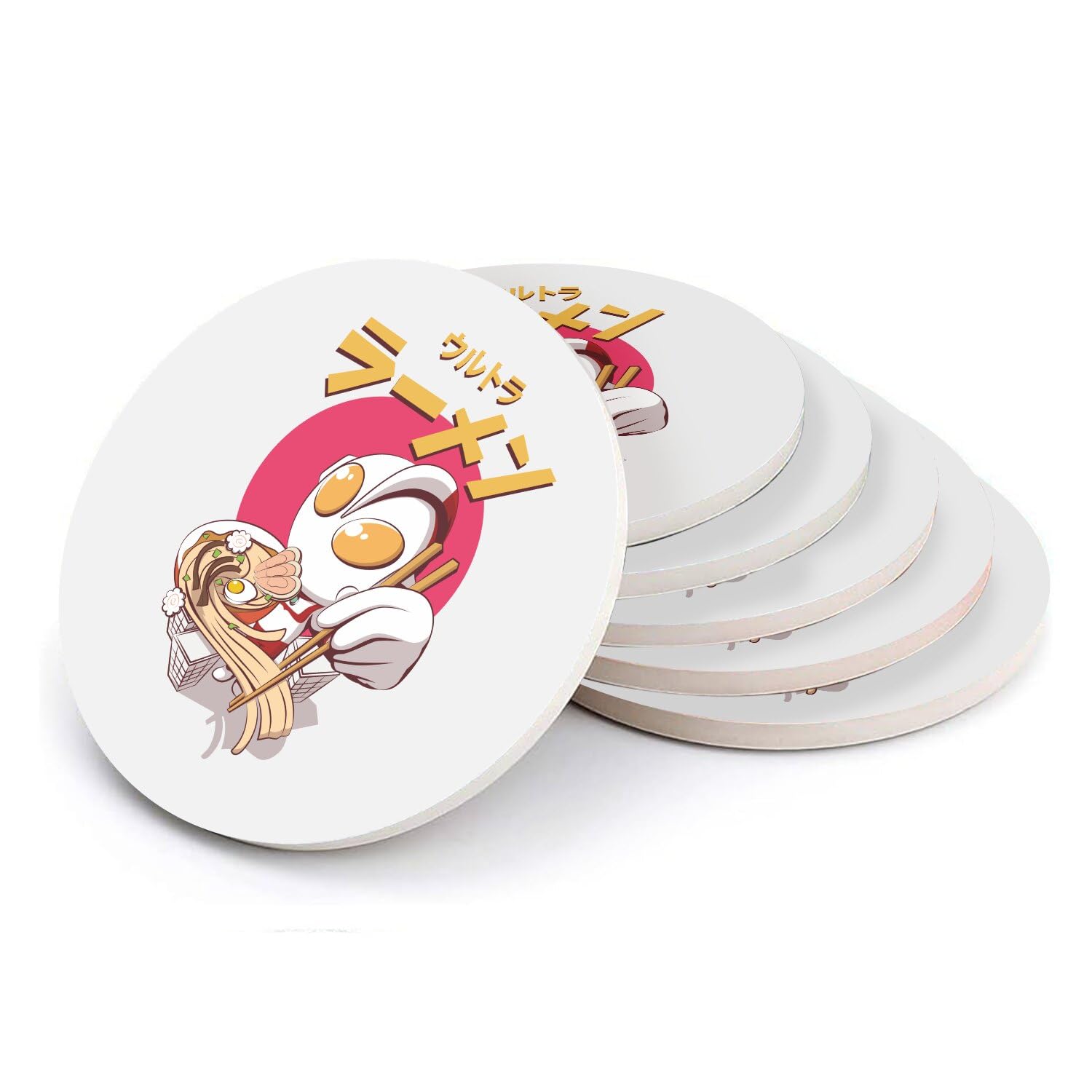 Sous-verre ronds céramique Ultra Ramen un cadeau original pour les fans d'anime et de manga