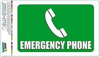 Emergency Phone SLAP-STICKZ(TM) Premium Laminated Sticker Sign