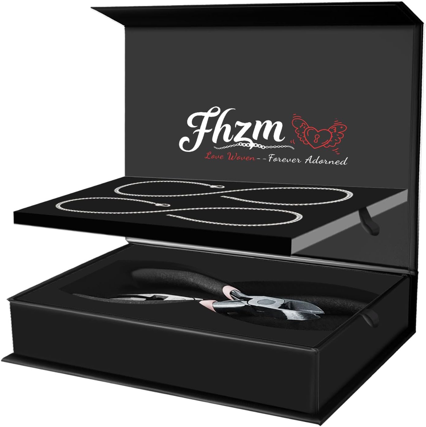 TRUERELIEF Permanent Bracelet Kit for Couples,Forever Locking Clasps, DIY Jewelry Making Set with Sterling Silver, Anniversary & Valentine's Gifts for Couples (Silver)