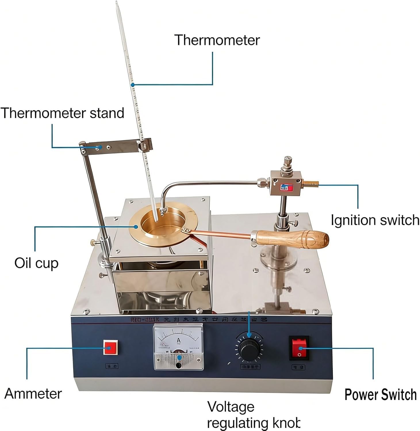 Automatic Digital Flash Point Tester for Petroleum & Asphalt, Stainless Steel Ignition Point Testing Machine with Adjustable Temperature Control