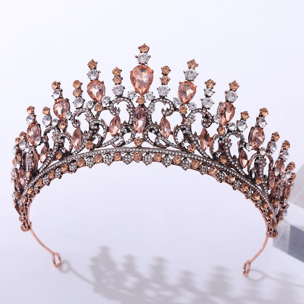 ✧tiara✧様 Coroas de casamento de bronze antigo Tiaras princesa rainha