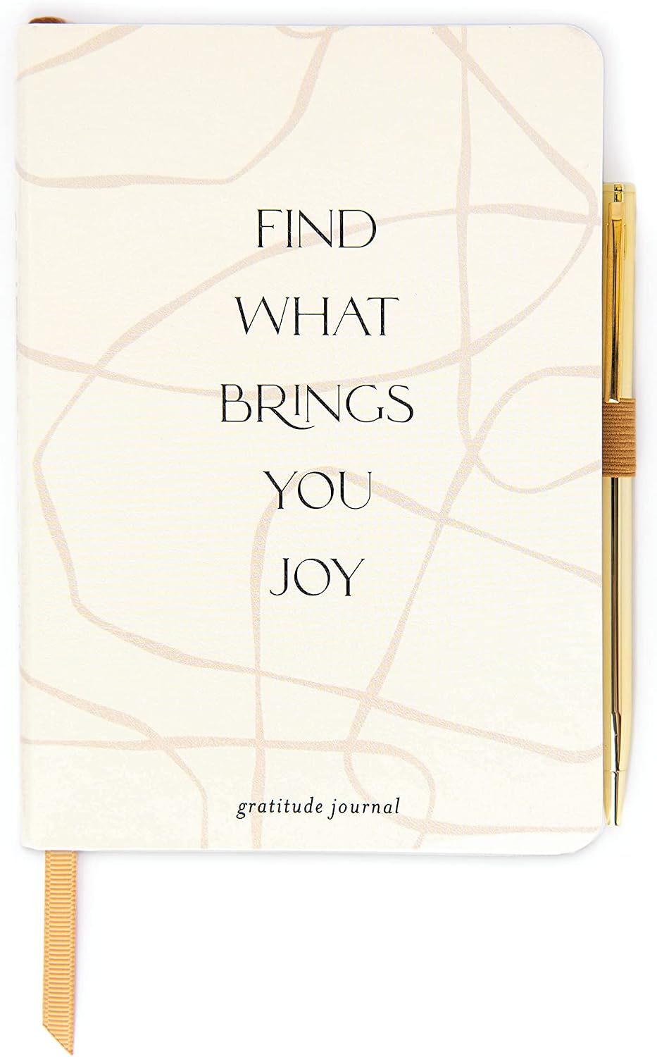 DesignWorks Ink Gratitude Journal with 196 Guided Pages for Daily Thoughts and Goals with Pen and Ribbon Marker | Undated Daily Mindfulness Journal, Brings You Joy
