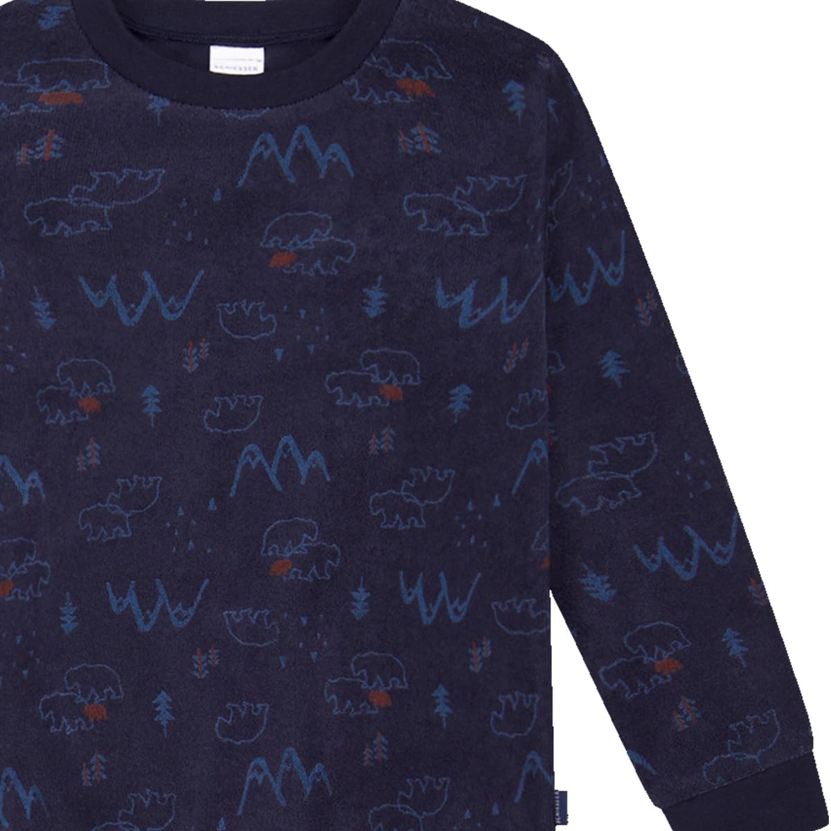 Schiesser Pidżama — zestaw Chłopcy Schiesser Jungen Schlafanzug Set Pyjama Warme Qualitäten Frottee - Fleece - Interlock - Größe 92 Bis 140