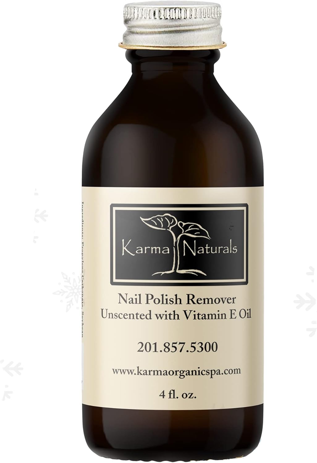 Karma Organic Natural Nail Polish Remover Unscented Non Toxic, Vegan