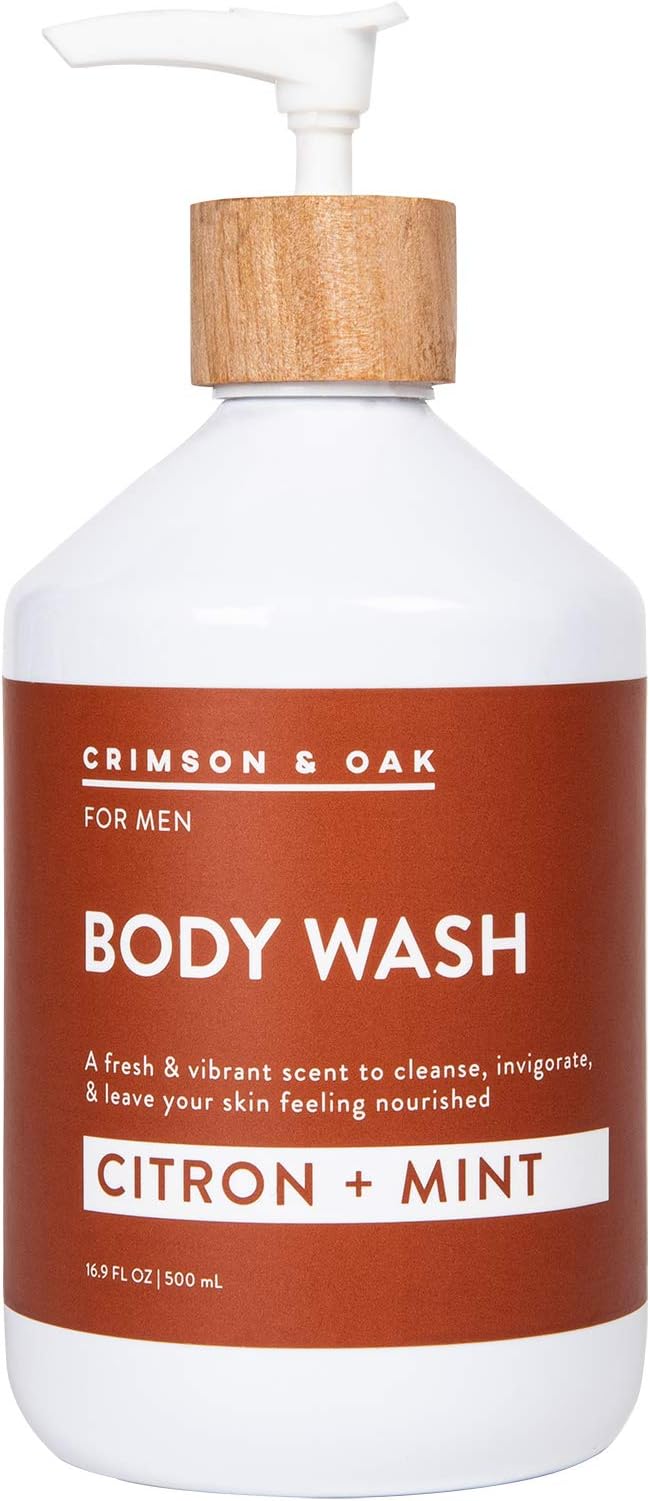 Crimson & Oak Body Wash for Men- Nourishing Gel Body Wash in Citron and Mint- by Body Prescriptions