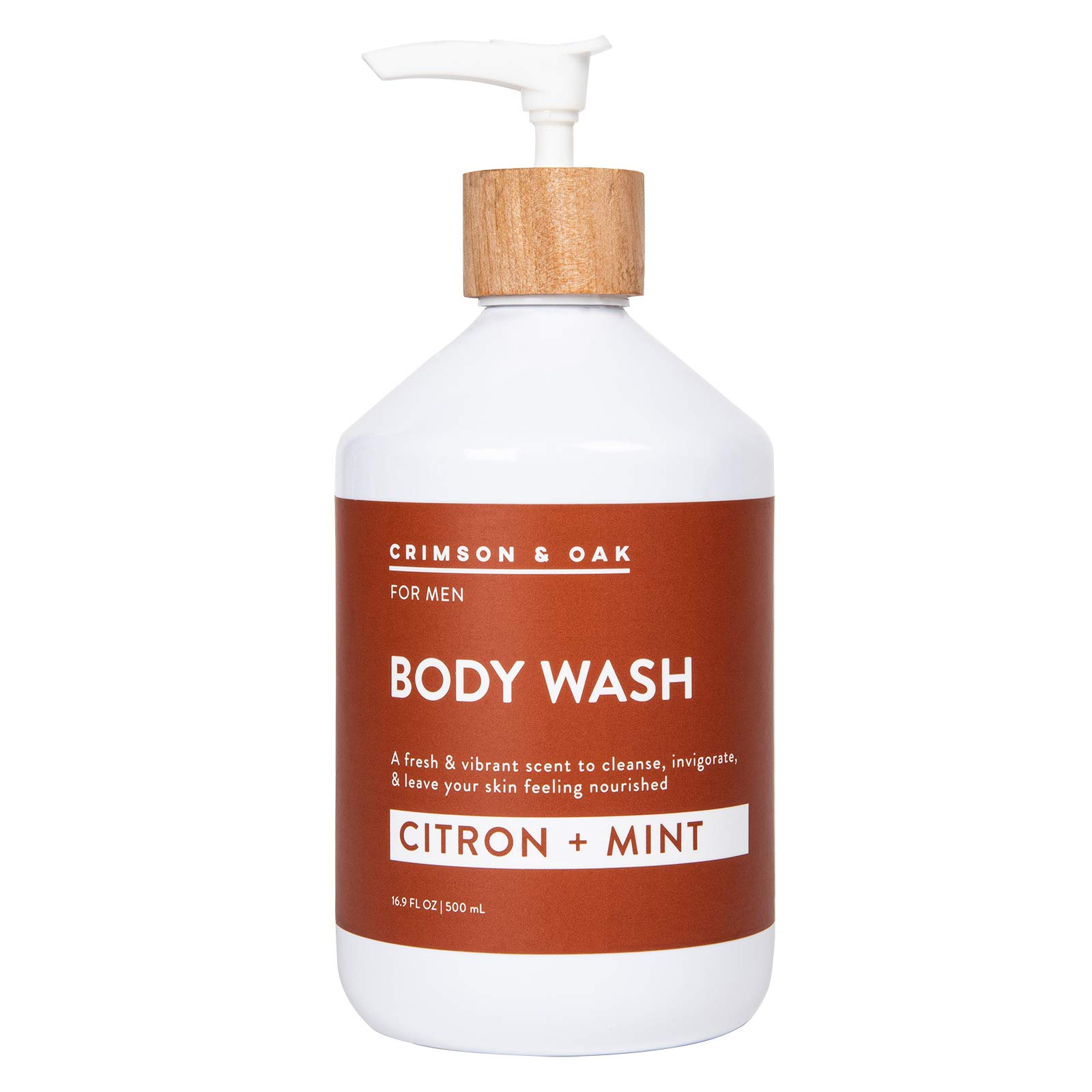 Crimson & Oak Body Wash for Men- Nourishing Gel Body Wash in Citron and Mint- by Body Prescriptions