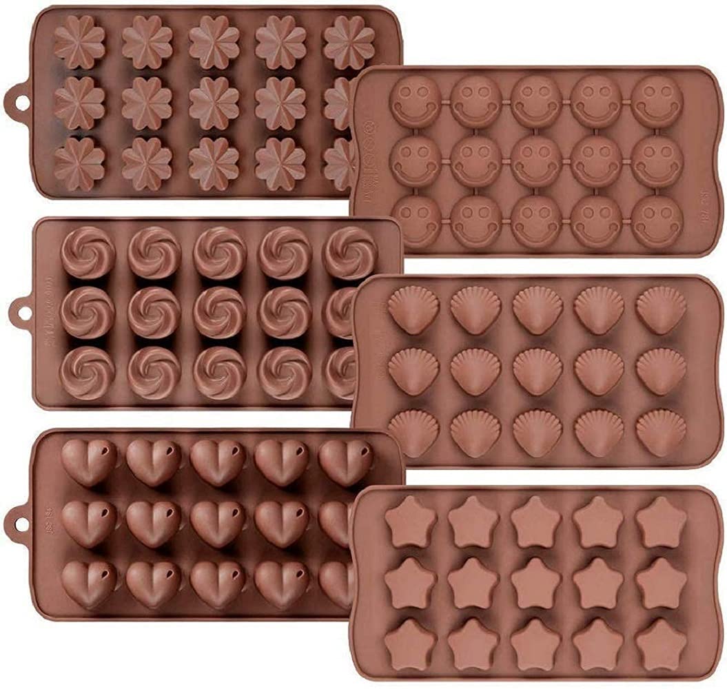 MAFAHH - The Baker's Hub. Silicone Different Shape Chocolate Mould Tray, Cake Decoration Tools, Random Design (Combo 3)