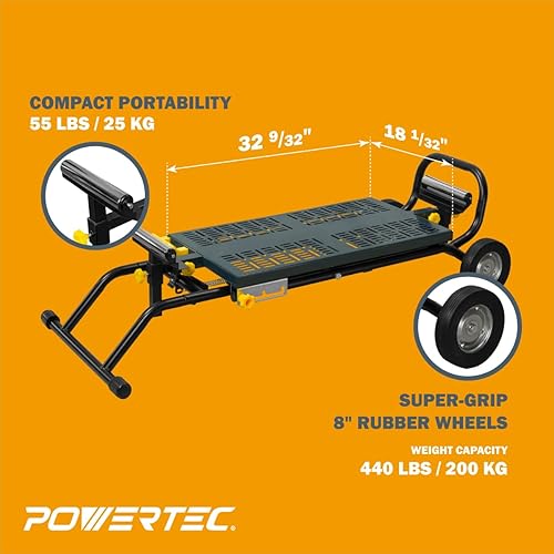 Vista 16 de POWERTEC MT4000MBA - Soporte de montaje para sierra ingletadora, juego de 2, se adapta a POWERTEC MT4000 Soporte de sierra ingletadora