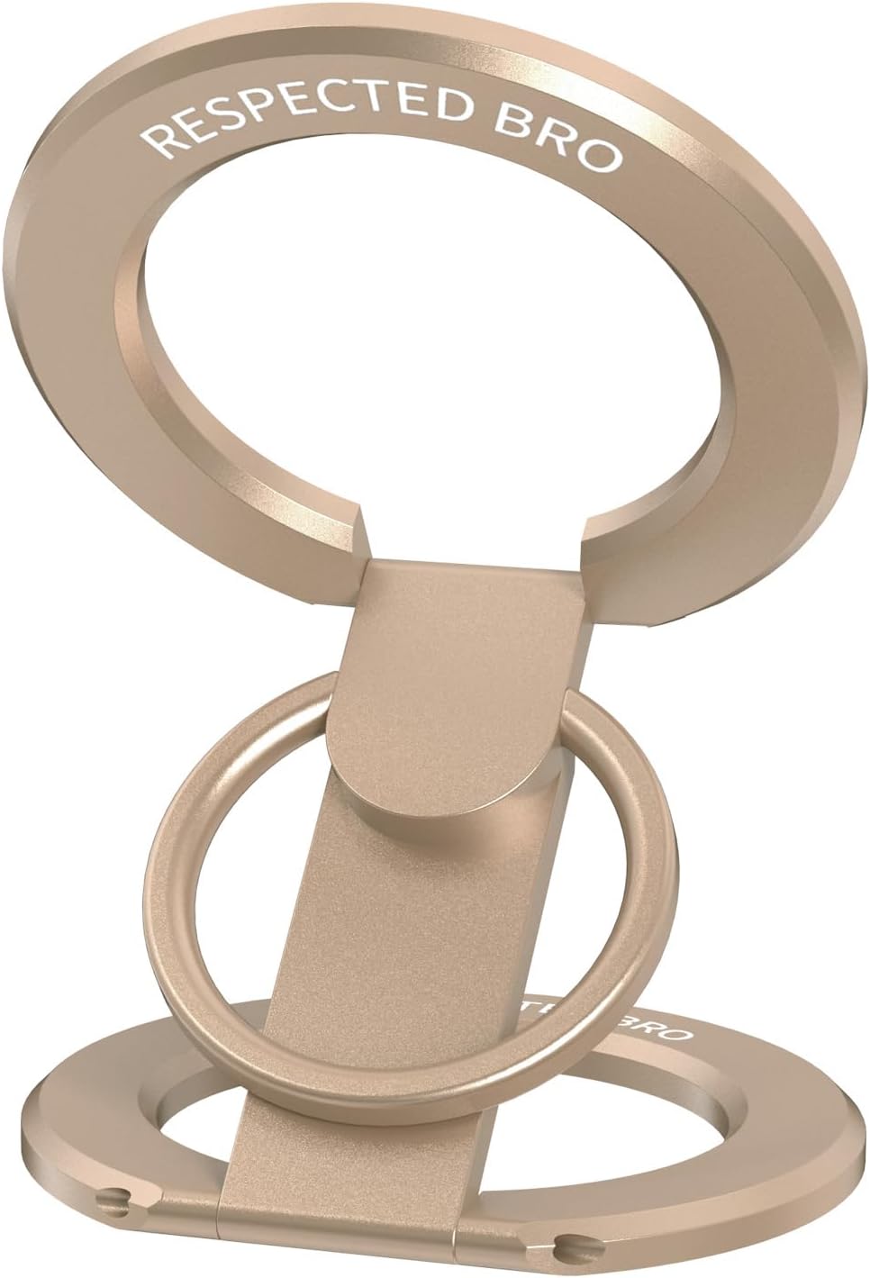 RESPECTEC BRO Magnetic-Phone-Ring-Holder with Dual Rings, Compatible with iPhone 16/15/14/13/12, Multifunctional Stand for Desk,Office,Gym,Kitchen & All Metal Surfaces, Finger Loop Grip (Desert Gold) RESPECTEC BRO Magnetic-Phone-Ring-Holder with Dual Rings, Compatible with iPhone 16/15/14/13/12, Multifunctional Stand for Desk,Office,Gym,Kitchen & All Metal Surfaces, Finger Loop Grip (Desert Gold)