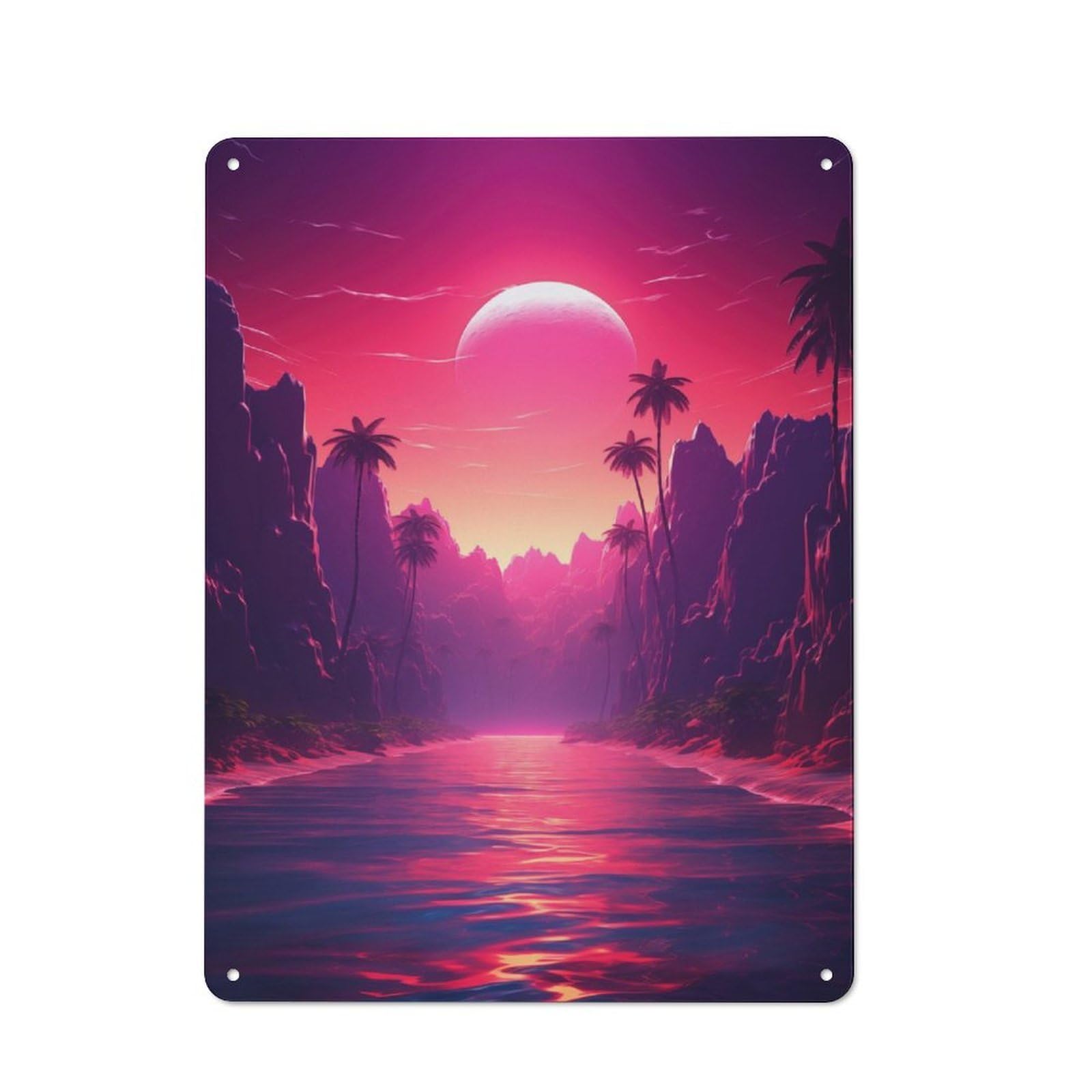 Junmoney Radiant Chromatic Reverie Metal Wall Sign 40X30cm Featuring For Workshop Wall, For Makers And Diy Enthusiasts
