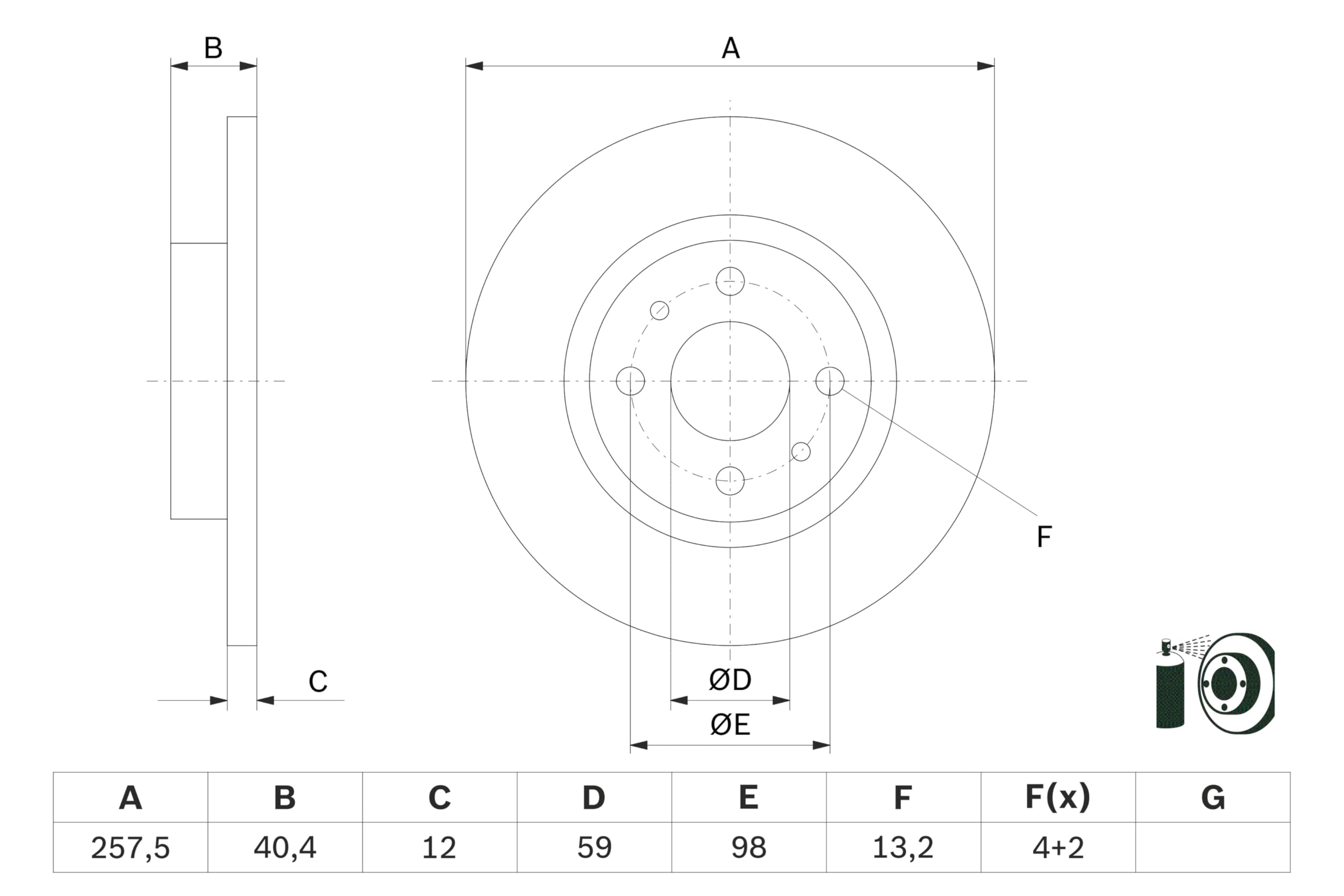 Bosch BD2697 Tarcze hamulcowe - Oś przednia - Certyfikat ECE-R90-1 zestaw 2 tarcz